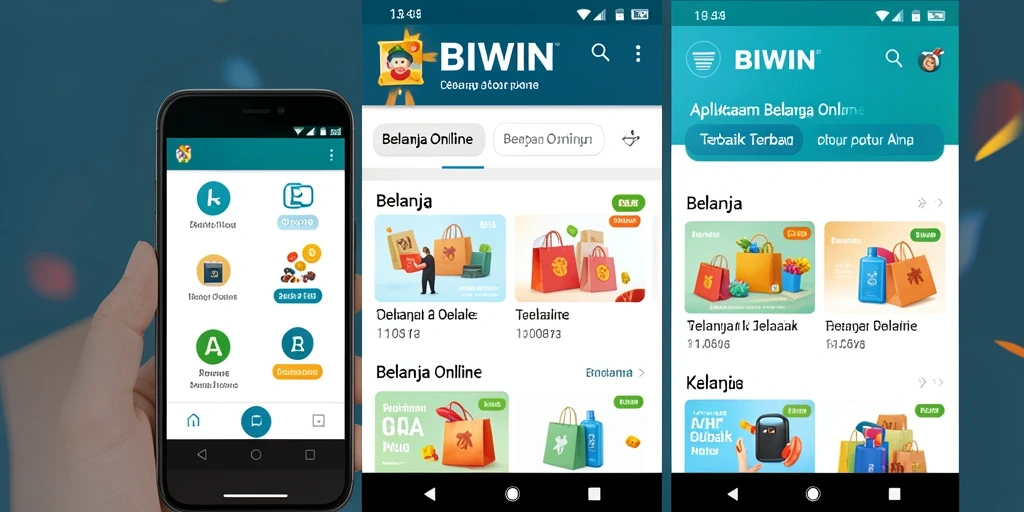 Antarmuka aplikasi BIWIN yang intuitif dan fungsional untuk belanja online.