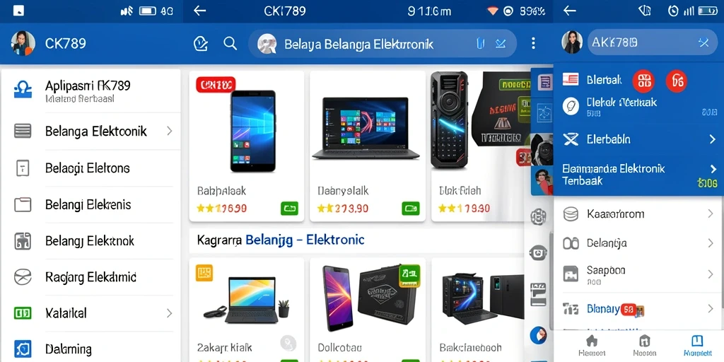 Tampilan antarmuka CK789 yang modern dan user-friendly.
