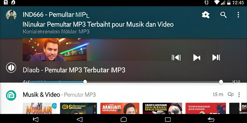 Antarmuka sederhana dan fungsional dari IND666 untuk Pemutar MP3.