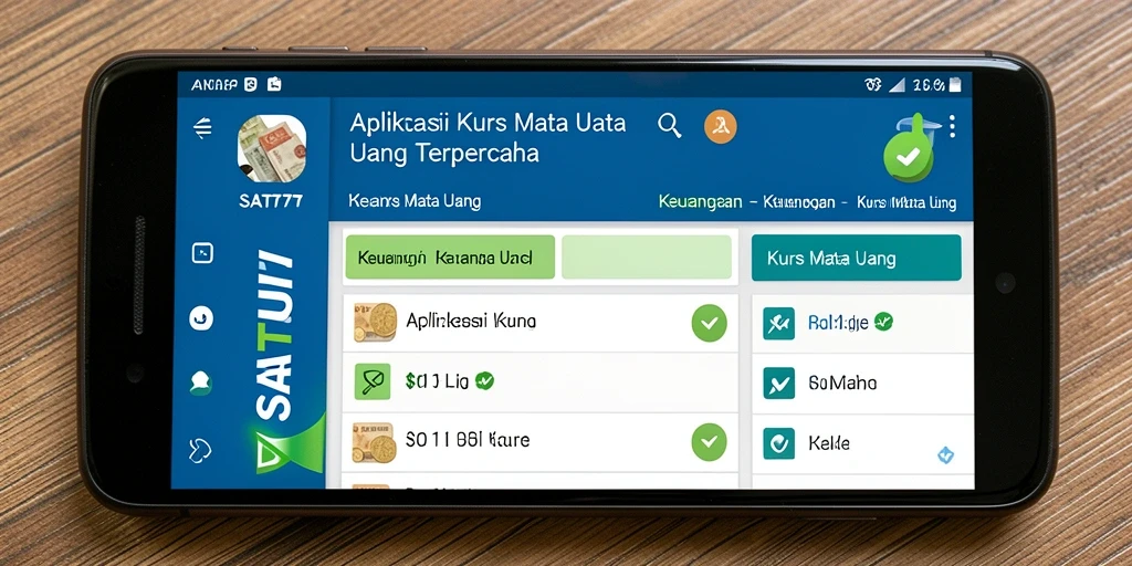 Tampilan antarmuka utama SATU77 yang simpel dan informatif.